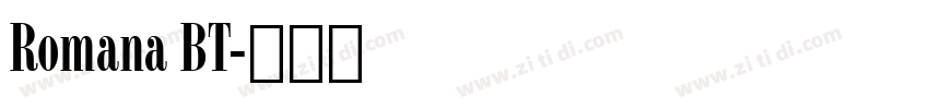 Romana BT字体转换
